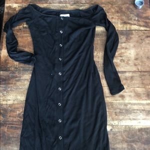 Privacy please black button up dress.